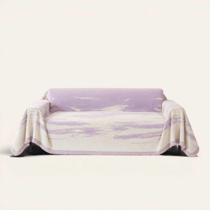 Sofa Throw – Brushwave Chenille – Lavender Drift