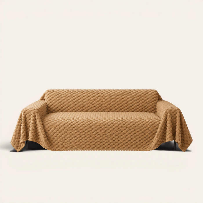 Sofa Throw – Cozy Chic – Honeycomb Beige