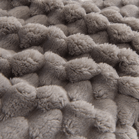 Macro of the Slate Gray Cozy Chic fabric showing plush popcorn bubble texture
