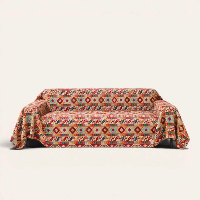 Sofa Throw – Crimson Boho – Scarlett Nomad