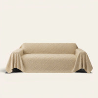 Sofa Throw – Luxe Diamond – Oat Beige