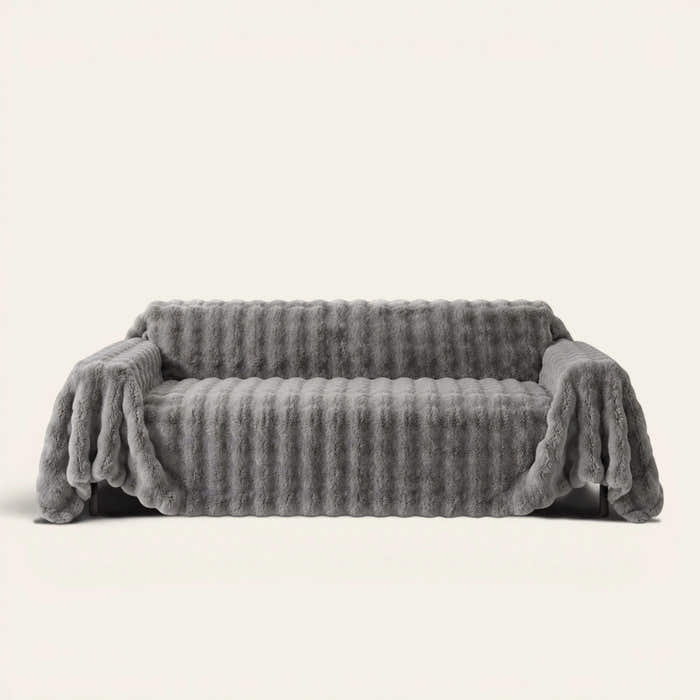 Sofa Throw – Luxe Ripple – Smoky Quartz