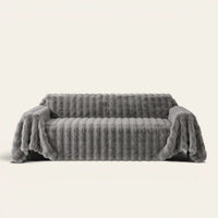 Sofa Throw – Luxe Ripple – Smoky Quartz