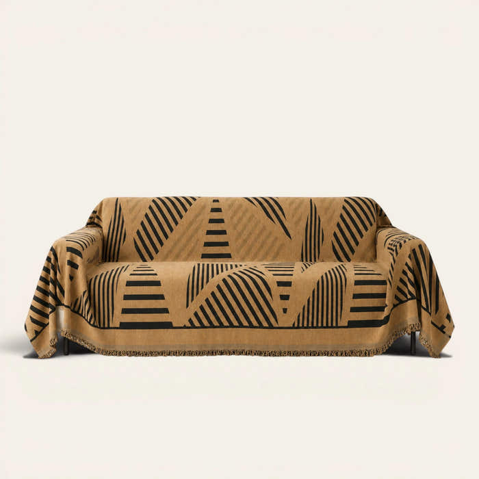 Sofa Throw – Modern Jungle – Savanna Earth