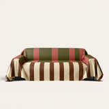 Sofa Throw – Modern Striped – Olive Rust