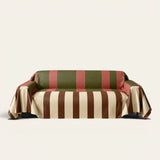 Sofa Throw – Modern Striped – Olive Rust