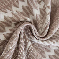 Macro of Latte Beige Modern Washed fabric draped to show its zigzag and diamond woven pattern