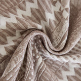 Macro of Latte Beige Modern Washed fabric draped to show its zigzag and diamond woven pattern
