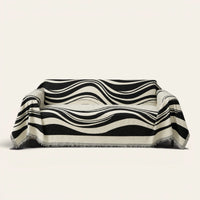 Sofa Throw – Modern Wave – Monochrome Wave