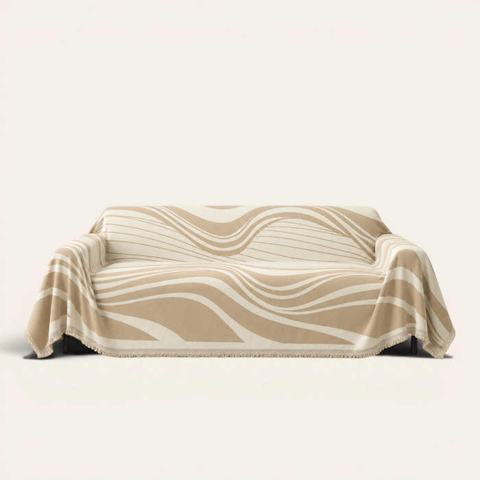 Sofa Throw – Modern Wave – Sandy Drift