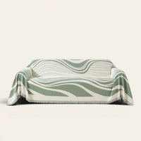 Sofa Throw – Modern Wave – Verdant Flow