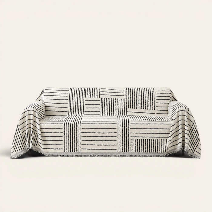 Sofa Throw – Sightline Stripes – Monochrome Stripe