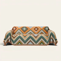 Sofa Throw – Tribal Charm – Rust Green