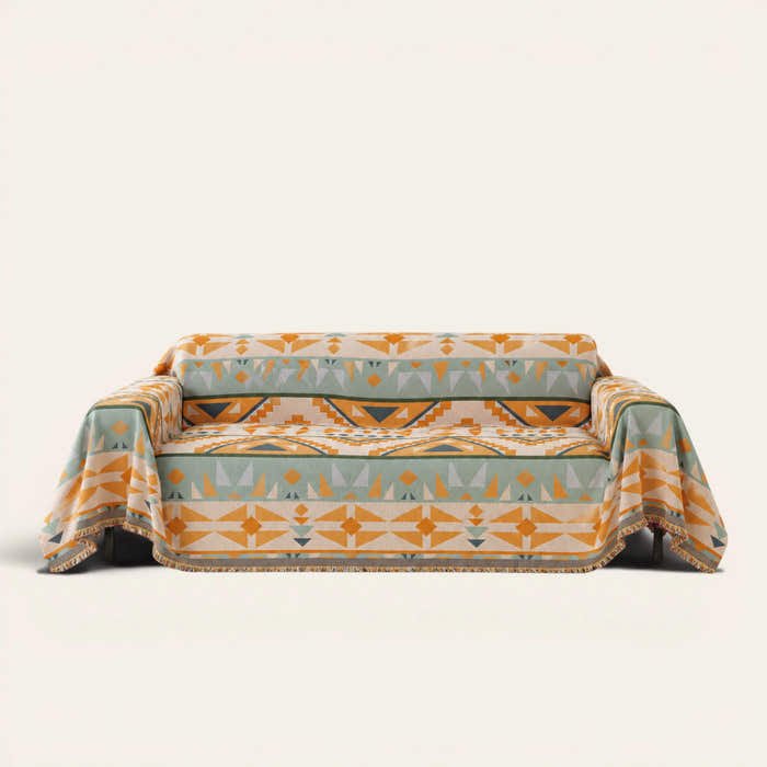 Sofa Throw – Tribal Sunset – Amber Sage